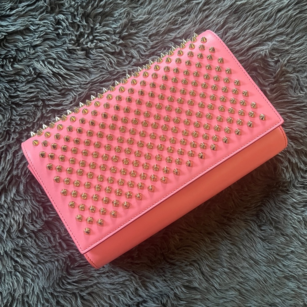 Christian Louboutin pink Paloma Clutch